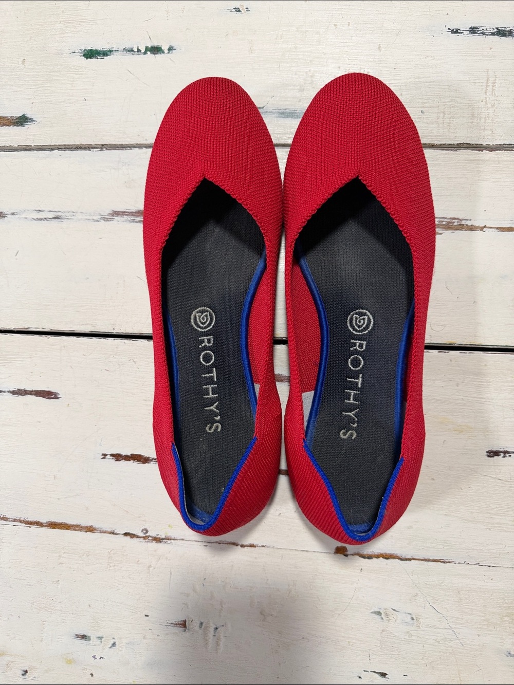 Rothy’s The Flat Red Slip On Knit Round Toe Ballet Flats Size 10